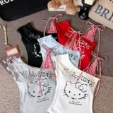 Летний сексуальный комплект, приталенная футболка с коротким рукавом, топ с чашечками