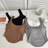 Цветной бюстгальтер-топ, весенняя модная короткая майка, эффект подтяжки, городской стиль, облегающий крой