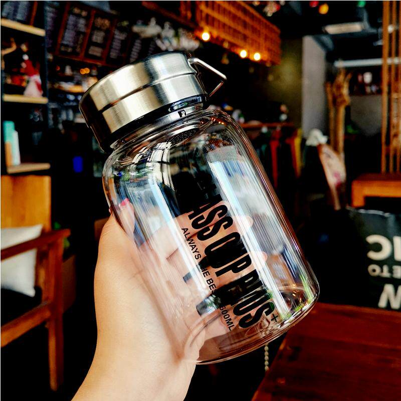 Chinese-style tea super large capacity glass car long-distance travel tea tea creative glass water cup men and women water cup
