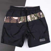 Loose beach pants mens four-point quick-drying large size camouflage sports shorts thin summer seaside water swimming trunks