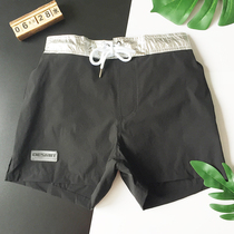 DESMIIT mens three-point beach shorts lined loose casual shorts Trendy mens summer water swimming trunks