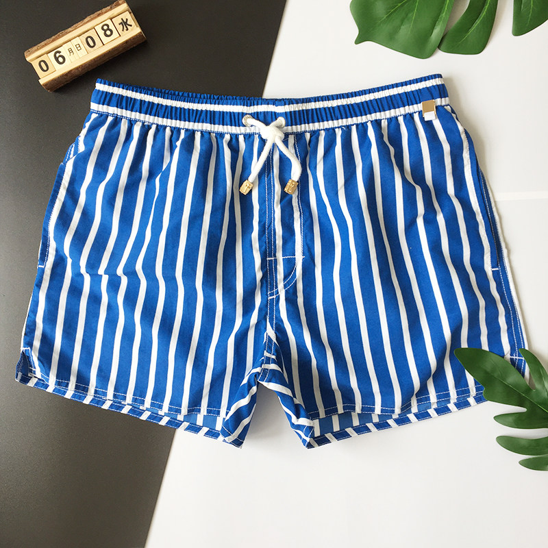 Gina Beach Pants Men's Striped Beach Suit Quick Dry Shorts Loose Casual Shorts Holiday Spa Pants Tide