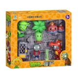 Оригинальная игрушка Plants vs. Zombie Piranha Pea Iron Gate Zombie, полный набор для мальчика, большой семейный набор