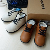 Bala 2213 little boy boy girl Autumn Winter plus velvet warm low boots 21-24 yards