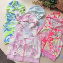 Domestic sales of men and women children autumn towel cloth thin style outside with a hat casual vest 90-130