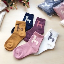 Spring and Autumn Childrens Stockings Cartoon Fawn 1-7 years old