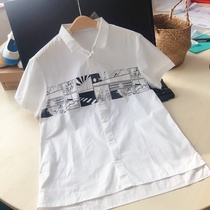 Bala 77557 cotton boy summer short sleeve white shirt 160-165cm