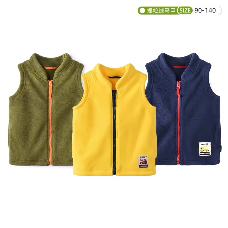 one thousand * Children's spring autumn double sided rocking grain suede waistcoat 90-130cm