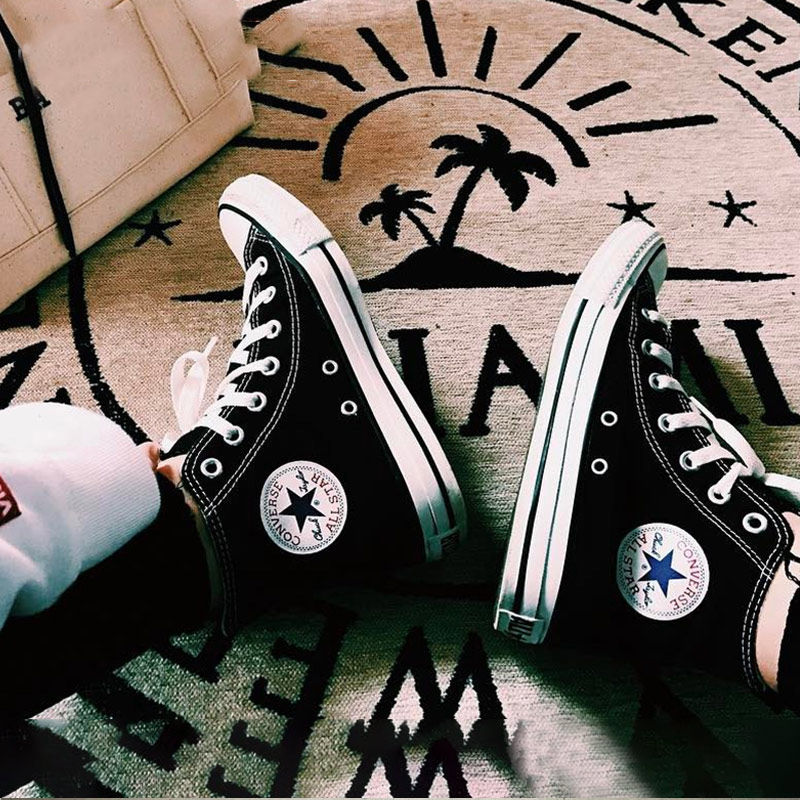 Converse Converse Converse Canvas Shoes Men's Shoes Women Shoes High Cylinder Classic Evergreen Couple Shoes Casual Board Shoes