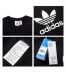 Adidas clover ngắn tay in logo nam lớn Mùa hè đích thực áo thun thủy triều lỏng nam - Áo phông thể thao Áo phông thể thao
