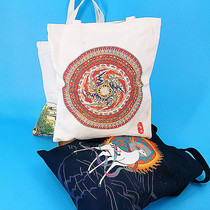Gansu Dunhuang features Mogao Grottoes Family Sail Bag Lady Bag bag Single shoulder bag Tourism Souvenir Student Gift