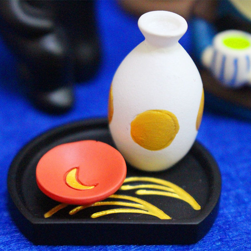 日式中秋賞月日本武士犬忍者貓月見糰子兔樹脂蛋糕裝飾擺飾decole