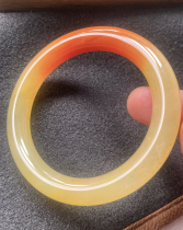 Huanglong Jade Yunnan natural A-quality high-quality red mountain tendon material round bracelet payment link private auction invalid