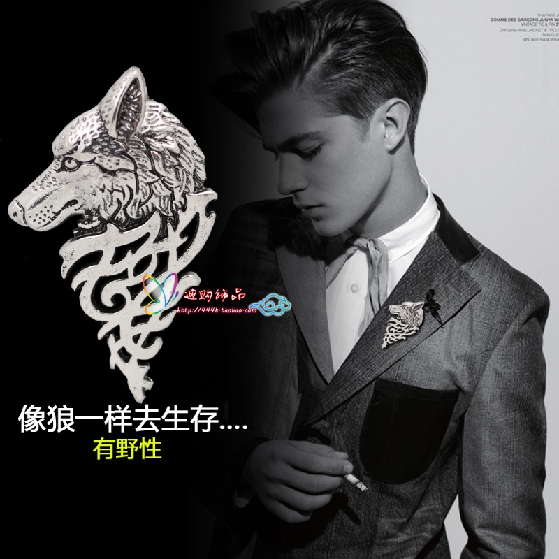 European and American domineering brooch men's suit accessories suit creative dragon scorpion animal eagle hat badge women's sweater pin