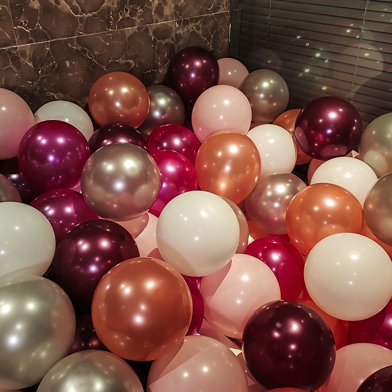 Thickened Pearlescent Balloon 100 Birthday Party Creative Creative Wedding Wedding wedding Room Scene Placement Colour Molotov