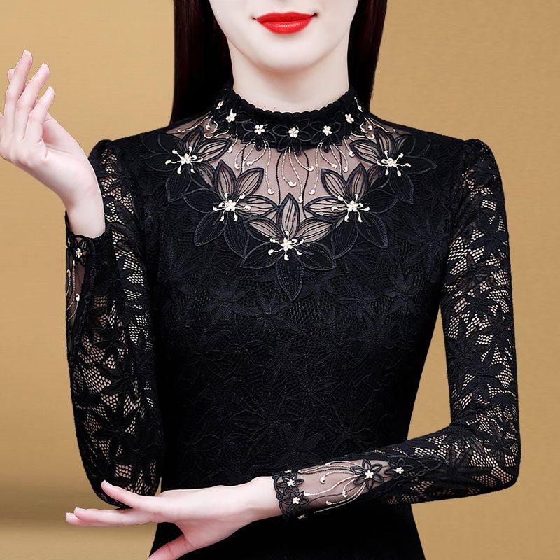 Кружевная нижняя рубашка женская 2025 весна и осень, новый стиль, внутренняя маленькая рубашка, высококачественная модная одежда в западном стиле, тонкий топ, закрывающий живот
