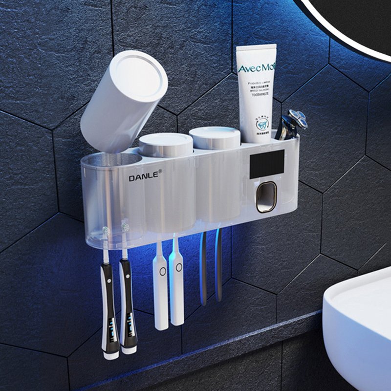 Japan imported MUJIΕ smart toothbrush sterilizer ultraviolet sterilization electric wall-mounted toothpaste storage rack