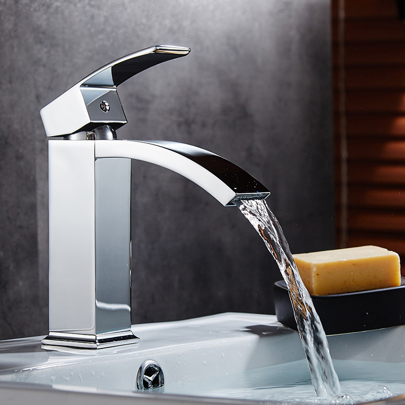 Sickle faucet all copper cold and hot pelvis basin tap basin pumping high single hole tap special price