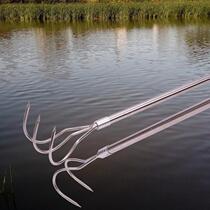Stainless steel cut water grass artifact Fishing Fishing position cleaning grass hook multi-tooth cleaning water grass iron rake fishing