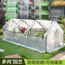 Steel pipe skeleton flower house vegetable planting and breeding greenhouse antifreeze shed tunnel-style shelf insect-proof frame small flower shed cover
