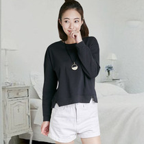 The net redness of the superfire is the same as the loose and lazy BF wind long sleeve sweater cotton art van blouse autumn and womens clothes