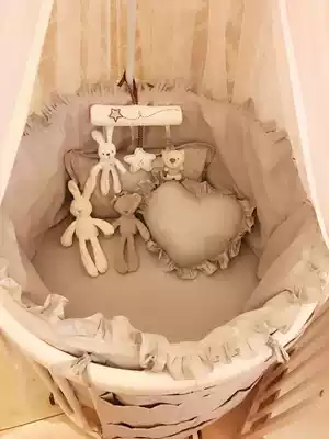 Baby plush toys bb bed soothing doll Baby bed Music pendant Stroller Baby doll doll