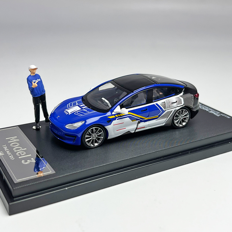 Tm 1:64 Tesla Model 3 Mechanical Painting Roadster Concept Car Simulation Alloy Car Model