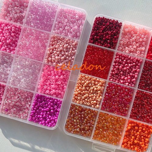 Скандинавский супер-качество, смешанный цвет, набор стеклянных рисовых бусин, коробка, свободные бусины ручной работы, ожерелье «сделай сам», материал из бисера, ювелирные аксессуары