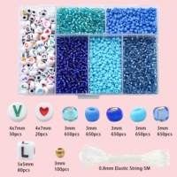 3 -миллиметровые рисовые бусины+буква Beads Blue System в общей сложности 3500 за набор/коробка/упаковка