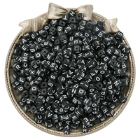 Черные квадратные бусины, 5x, 5mm, 18 грамм, 200 шт