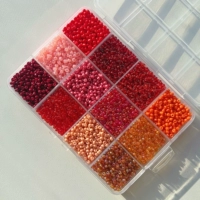 Красный набор, 12 ячеек, 3mm, 15 грамм, широкая цветовая палитра