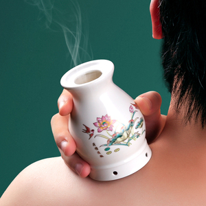 艾灸罐陶瓷刮痧杯艾灸盒艾灸罐