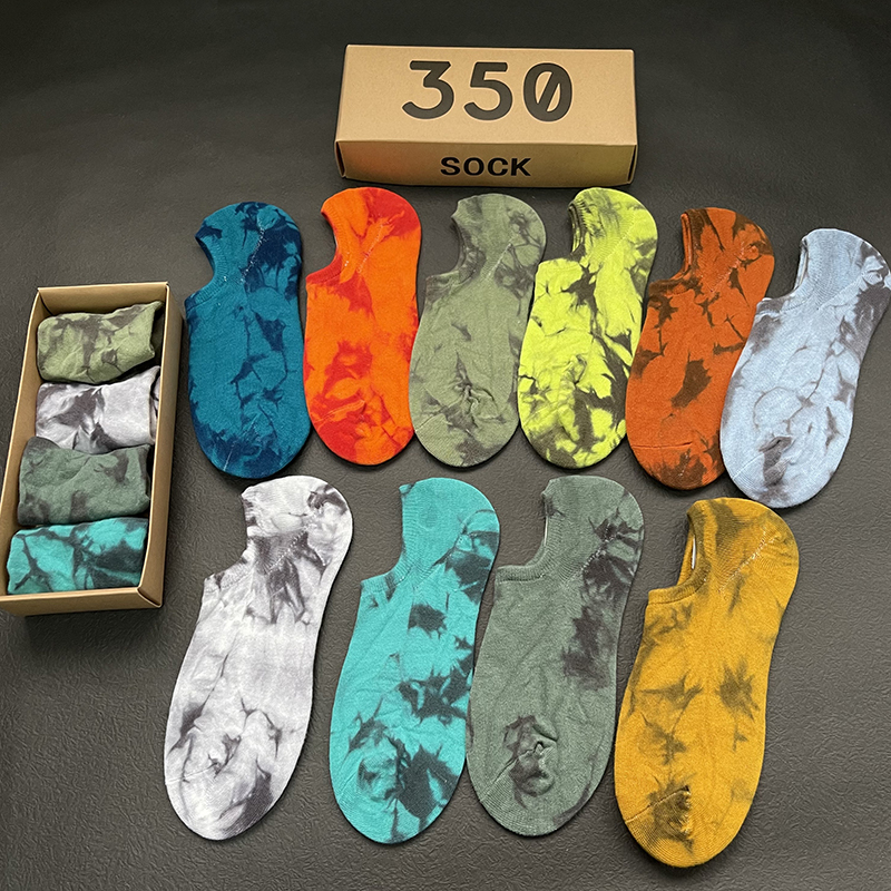 Five Pairs of Boxed Tie-Dye Socks, Unisex Short Socks, No-Show Socks, Trendy Short Tube Sports Thin Non-Slip Shallow Colorful Socks Five Pairs of Boxed Tie-Dye Socks, Unisex Short Socks, No-Show Socks, Trendy Short Tube Sports Thin Non-Slip Shallow Colorful Socks