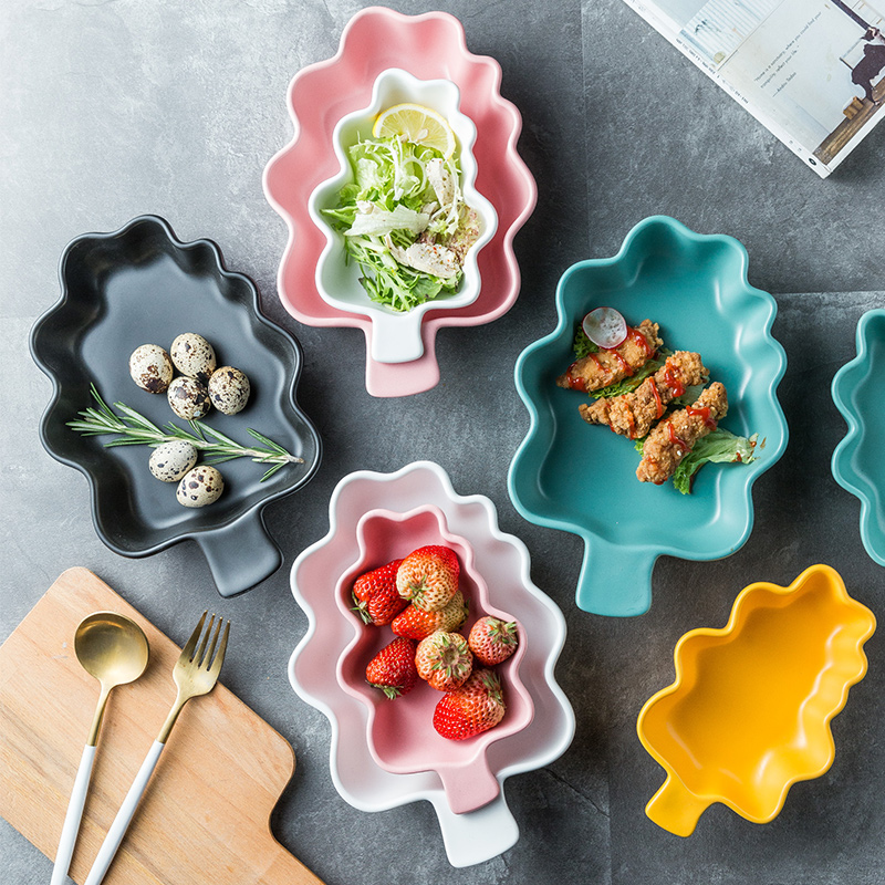 Nordic Creative Christmas Bowl Personality Cute Tree Salad Bowl Ceramic Children's Dessert Bowl Internet Celebrity Fruit Bowl