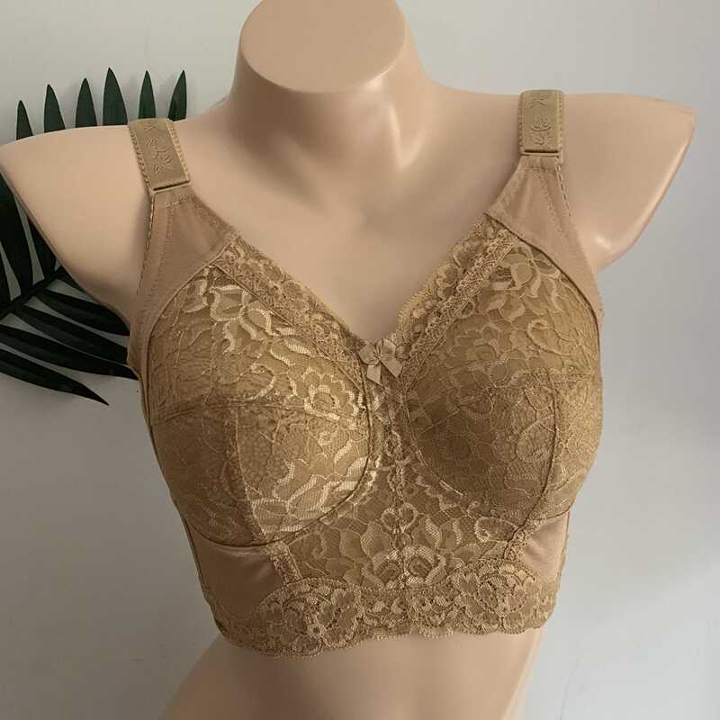 Lace Bra Without Underwire, Minimizes Large Bust, Gathers Side Breasts, Prevents Sagging, Ultra-Thin Full Cup Bra