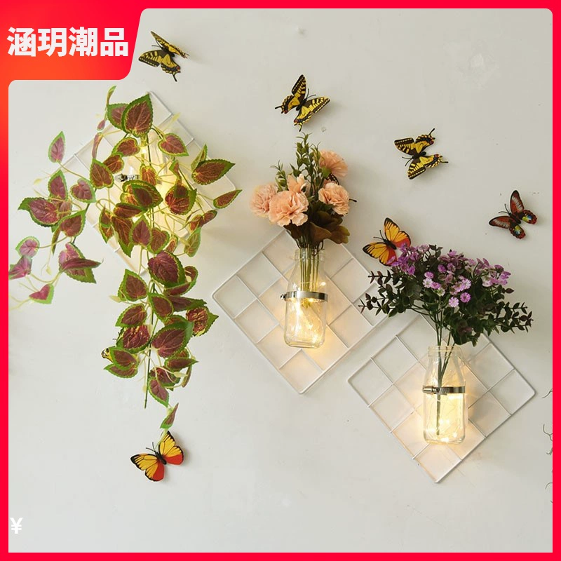 Tân Cương cửa hàng bách hóa nước Mỹ retro tường cây thủy canh mặt dây chuyền thủy tinh bình treo tường trang trí tường - Thiết bị sân khấu