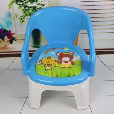 ？ Children's thickened backrest small chair Baby cartoon plastic calling chair Baby small bench 1-3 years old stool? 