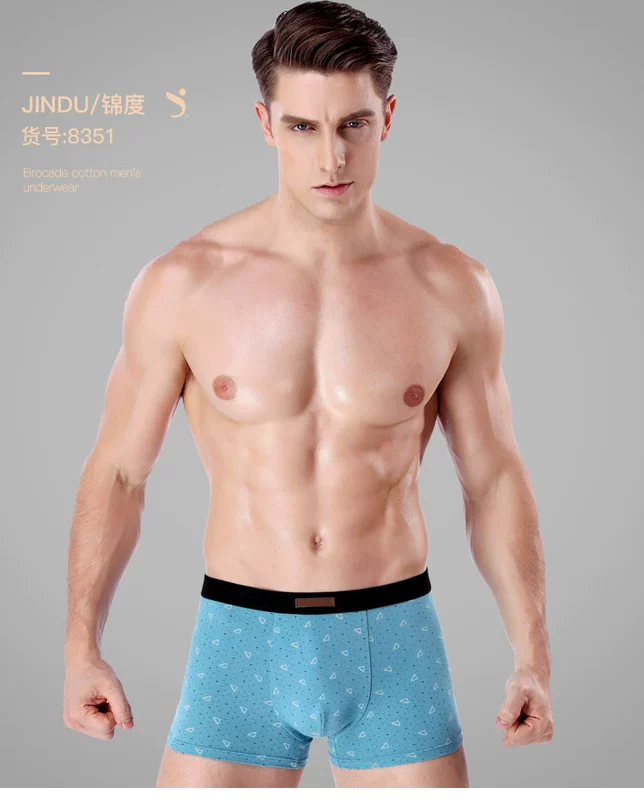 Jindu 4 hộp quà mùa hè đồ lót nam cotton cotton boyshort vải cotton nam võ sĩ quần lót đùi