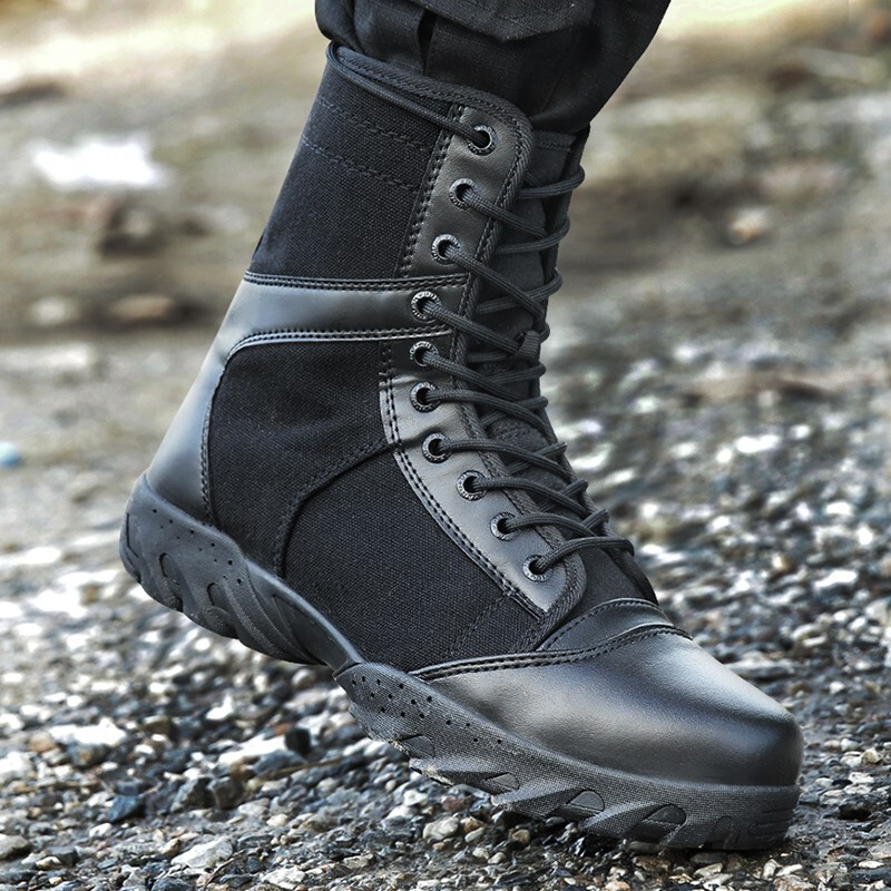 New ultra-light tactical boots for men and women in summer high-help breathable security boots wear-resistant and anti-slippery mountaineering boots