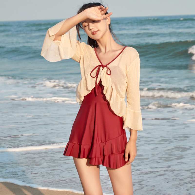 Swimsuit women's summer 2021 new exploits with a slim fit and high sense lady even body swimsuit big size swimsuit conservative