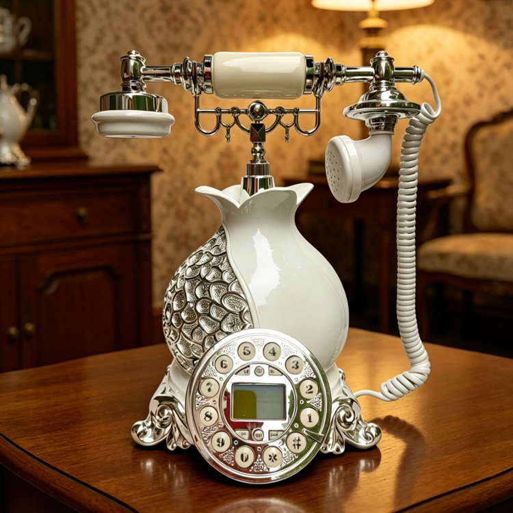 European Retro Antique Telephone Wired Retro Pastoral Fashion Style Landline Phone Decoration Ornaments Free Shipping