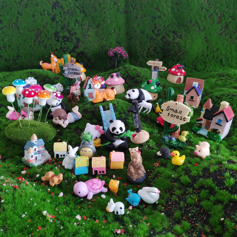 Creative Mini Potted Plant Decoration Set Fence Ornaments Succulent Flower Pots Aquarium Small Accessories Micro Landscape DIY Materials Creative Mini Potted Plant Decoration Set Fence Ornaments Succulent Flower Pots Aquarium Small Accessories Micro Landscape DIY Materials