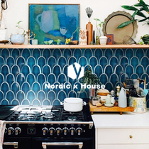 One brick one world handmade net red dark green background wall tiles bathroom kitchen wall tiles floor tiles restaurant bar tiles