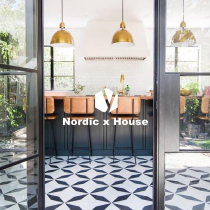 Nordic non-slip wear-resistant outdoor B & B small tile black and white balcony porch kitchen toilet parquet tile