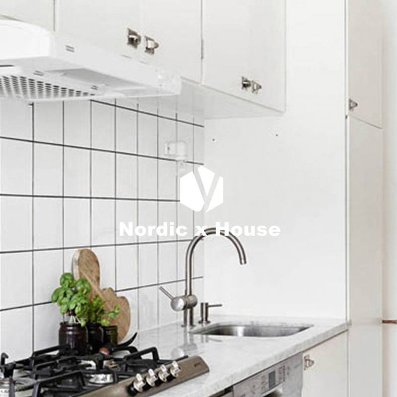 Nordic white kitchen and bathroom brick 300 * 600 eighteen lattice sub-light strip brick six lattice flat bread brick
