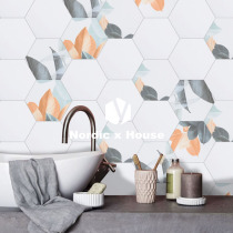 All-ceramic Nordic non-slip hexagonal brick art tile toilet kitchen wall tile floor tile background wall tile balcony floor tile