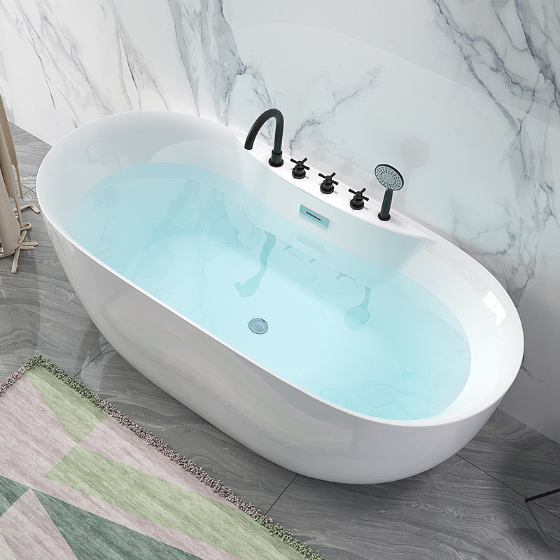 Acrylic household small apartment bathtub hotel homestay bathtub independent movable seamless integrated Imperial Concubine bathtub