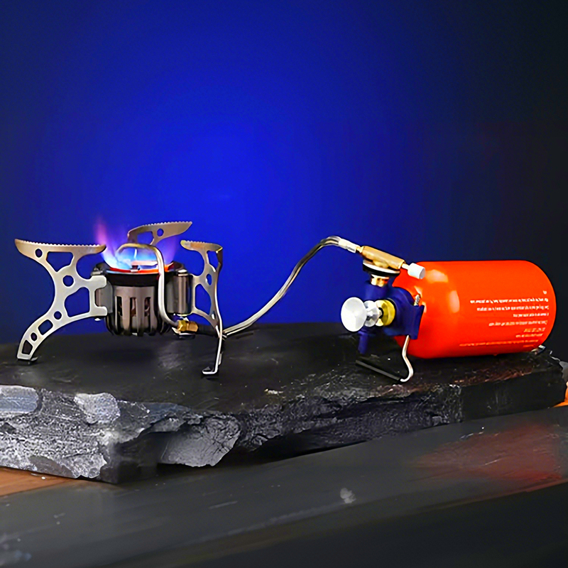 Brother Jiedeng Brs-8A Dual-Fuel Stove for Oil and Gas, Outdoor Picnic Stove, Split-Type, High-Altitude Portable Multi-Fuel Stove