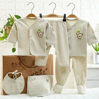 Bộ quần áo cotton cho bé 0-6 tháng 6 mùa xuân và mùa thu mùa hè Hộp quà tặng sơ sinh chỉ cho bé sơ sinh Daquan do so sinh