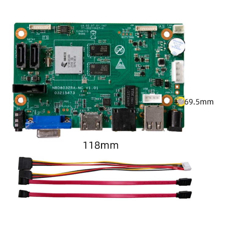 NBD80N32RA-KL 32ch 4K H 265 NVR Board network video recorder motherboard 8 million pixels